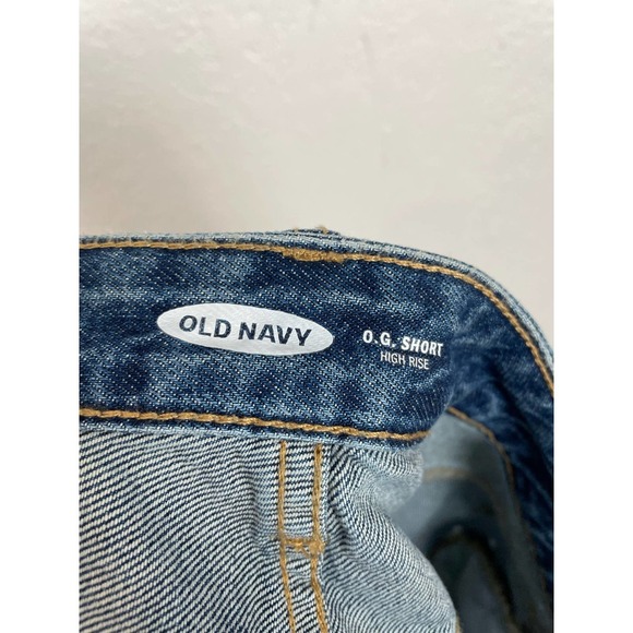 Old Navy O.G. High Rise Denim Jean Firework Cut-Off Shorts NWT Plus Size 16 - Picture 3 of 4